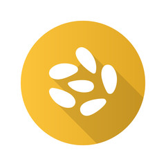 Pinenut flat design long shadow glyph icon