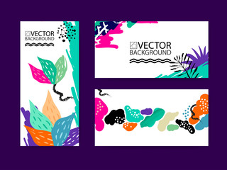Abstract trendy illustration background, placard, floral stylized cactus succulent plant, style flat and 3d design elements. Unique art for covers, banners, flyers and posters.