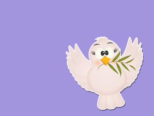 icon of dove with olive