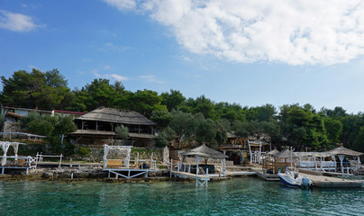 Fototapeta na wymiar small harbor of palmizana on hvar island