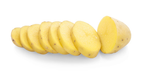 potatoes isolated on white background