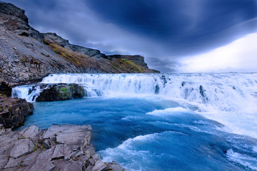 Fototapeta na wymiar Gullfoss Waterfal Icelandic scenery