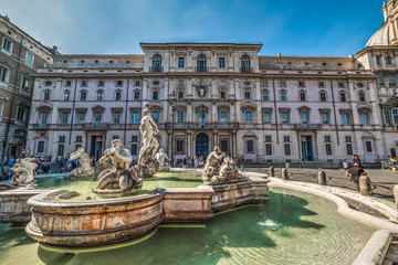 Fototapeta premium Fontana del Moro in Piazza Navona