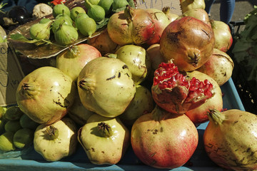 market with local food in split