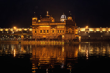 golden temple, amritsar, night