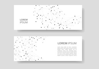 Vector business cards cover design. Templates with geometric polygonal connection for business covers, banners, advertising