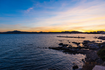 Colorful sky over La Maddalena
