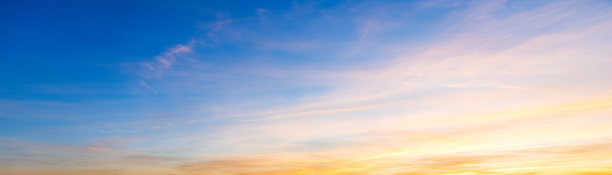 Blue and orange sky at sunset © Gabriele Maltinti