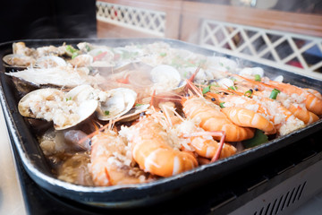 tasty chinese food on table