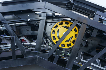 Detail Gears of elevator motor interior