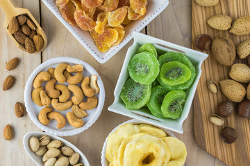 Assorted healthy snack.