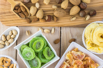 Assorted healthy snack.