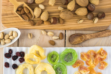 Assorted healthy snack.