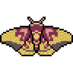 Fototapeta premium vector pixel art insect moth