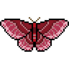 vector pixel art insect moth