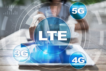 LTE networks. 5G mobile internet and technology concept.