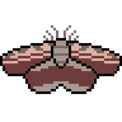 Obraz premium vector pixel art insect moth