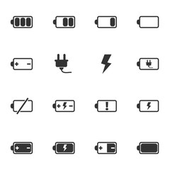 battery icon set