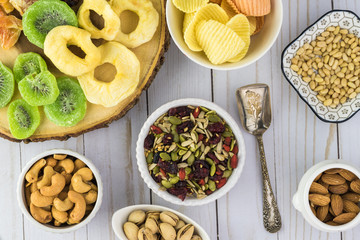 Assorted healthy snack.