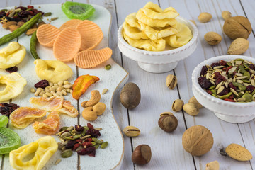 Assorted healthy snack.