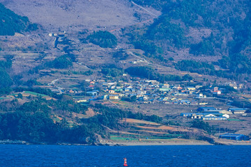 East-China Sea rocky coastline of South Korea