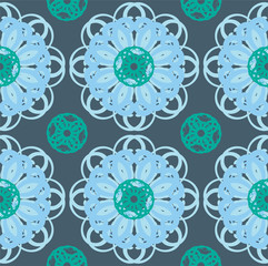 Seamless abstract floral pattern,mandala pattern