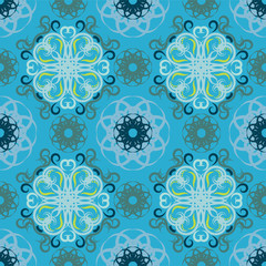 Seamless abstract floral pattern,mandala pattern