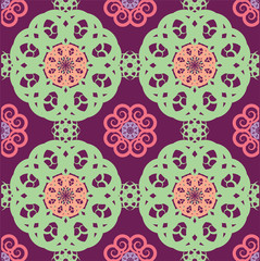Seamless abstract floral pattern,mandala pattern