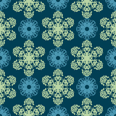 Seamless abstract floral pattern,mandala pattern