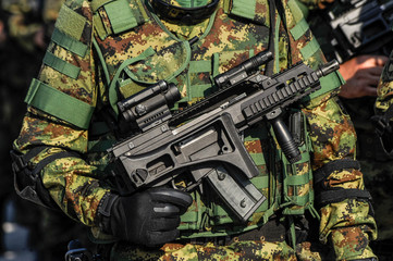Fototapeta premium Special army force unit full equipped