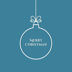 Christmas bauble ornament outline shape