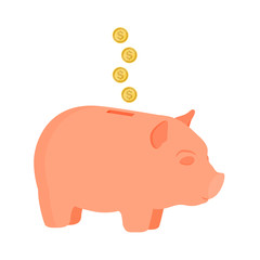Piggy bank vector