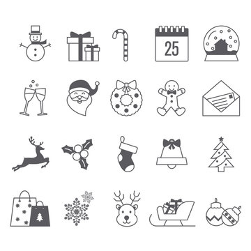 Merry Christmas icon collection