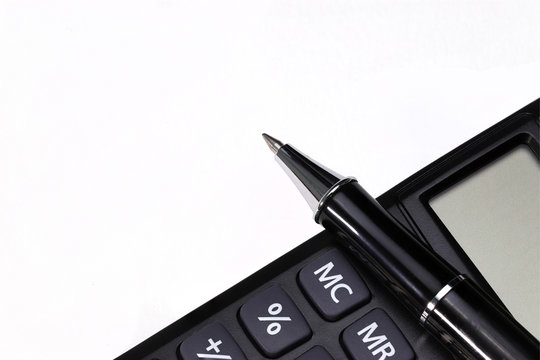 a pen and a calculator