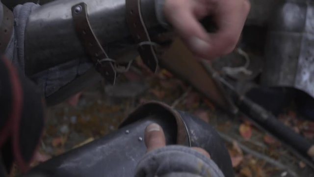 Warrior wears bracers