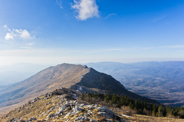 Landscape around mountain Rtanj on a sunny day, central Serbia