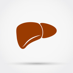 Liver vector icon.