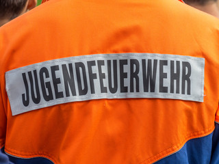 Fototapeta premium Jugendfeuerwehr Feuerwehrmann