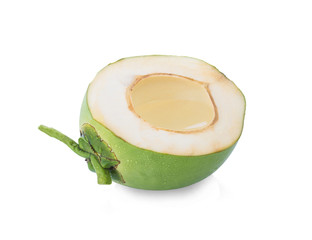Coconut juice isolated on white background