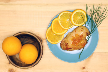 roasted chicken with orange marmalade