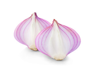 Fresh onion isolated on a white background