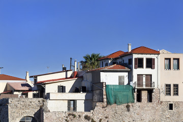 Houses built on a wall in Heraklion