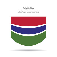 Gambia national flag vector icon