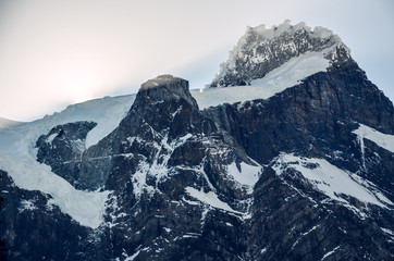 Fototapeta na wymiar Glaciar del Frances in Torres del Paine national park in Chile