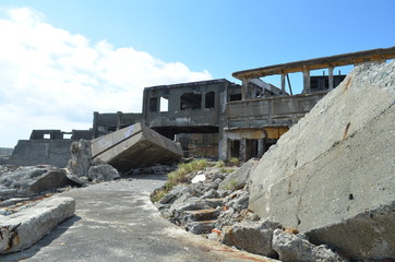 長崎県長崎市 軍艦島 端島 世界遺産 廃墟 Nagasaki city Hashima Island Gunkanjima Battleship Island World heritage ruins