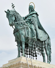 Fototapeta premium Staute of King Saint Stephen, Budapest, Hungary