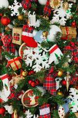 Christmas background with holiday decorations
