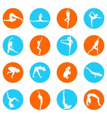 yoga icons set