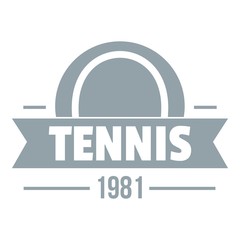 Tennis logo, simple gray style