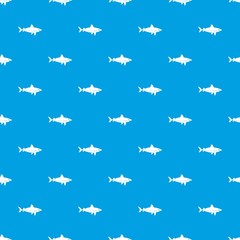 Shark fish pattern seamless blue